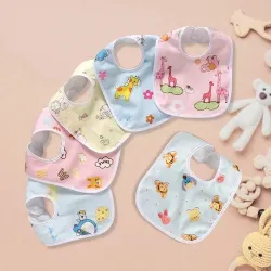 2 Pc Cotton Printed Baby Bib